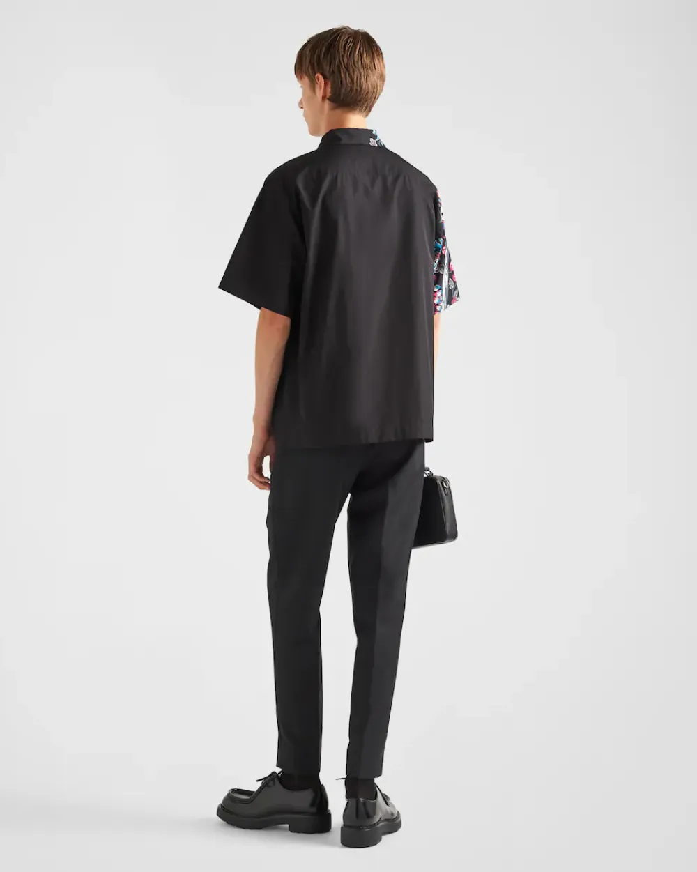 Hombre Prada CAMISAS^Camisa De Algodón De Manga Corta
