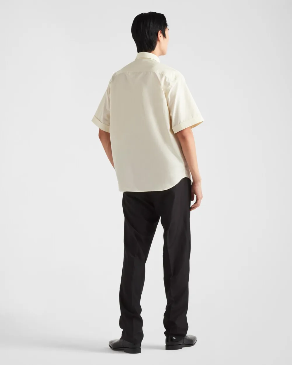 Hombre Prada CAMISAS^Camisa De Algodón De Manga Corta