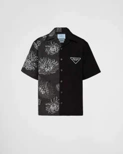 Hombre Prada CAMISAS^Camisa De Algodón Double Match