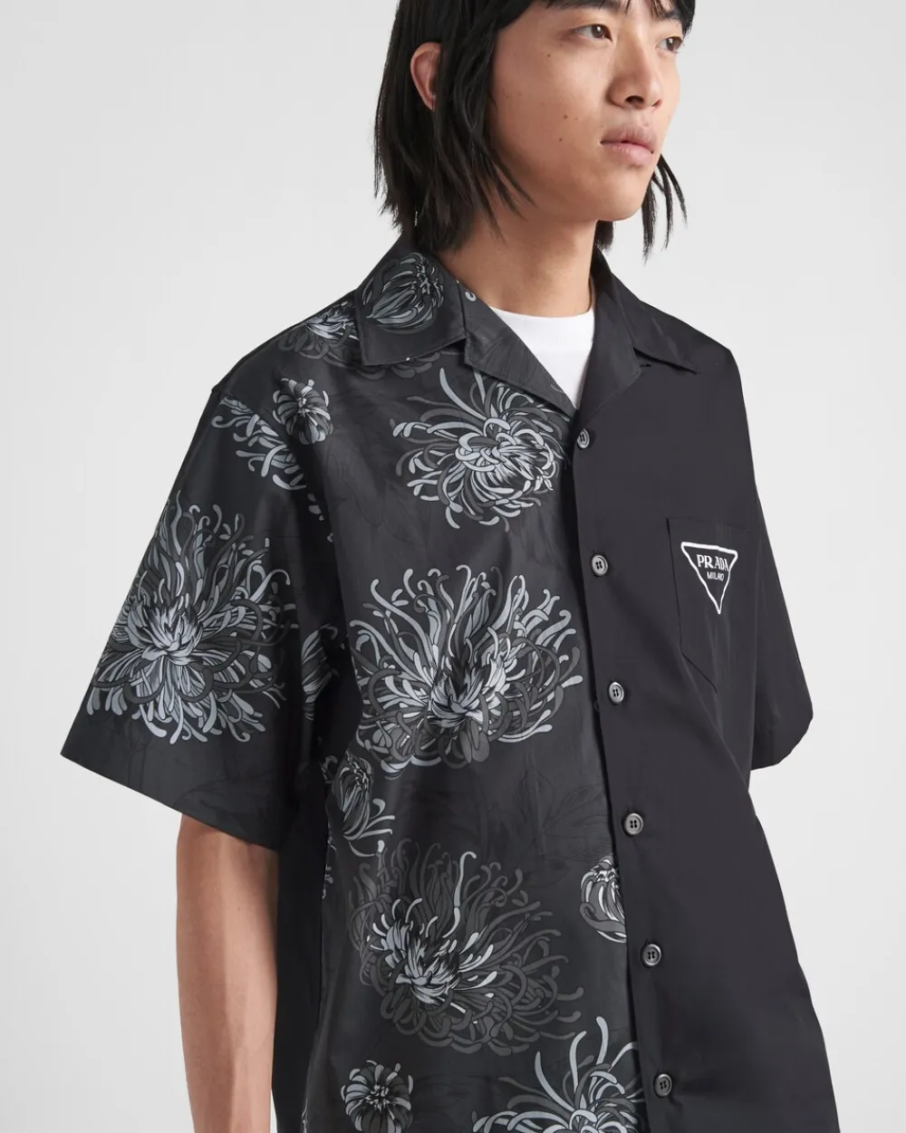 Hombre Prada CAMISAS^Camisa De Algodón Double Match