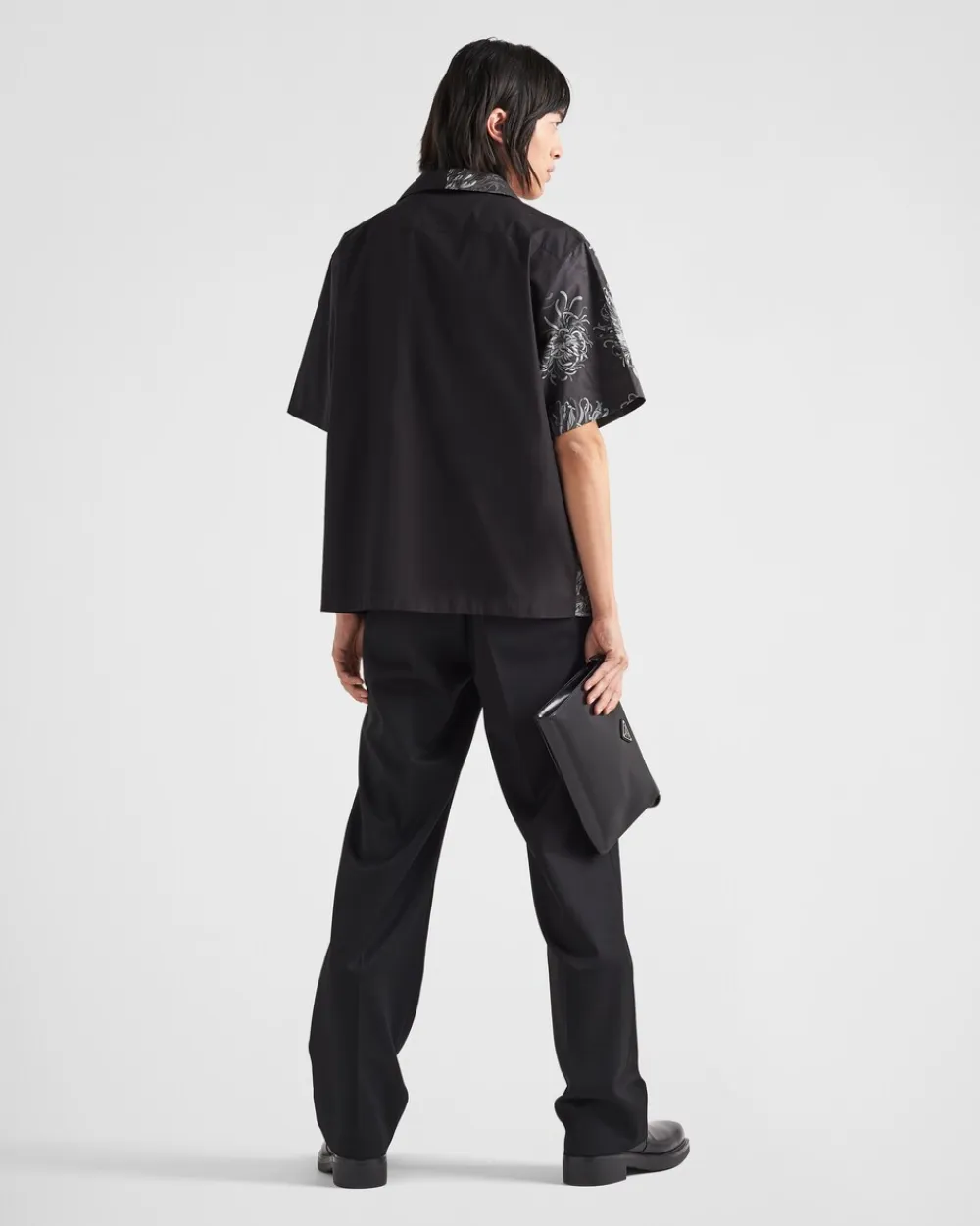 Hombre Prada CAMISAS^Camisa De Algodón Double Match