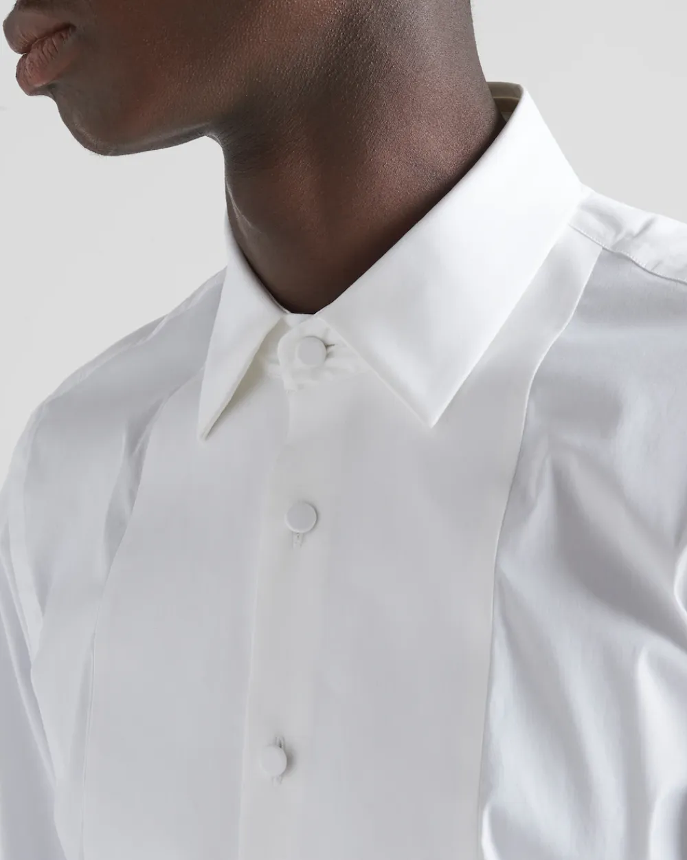 Hombre Prada CAMISAS^Camisa De Algodón Elástico