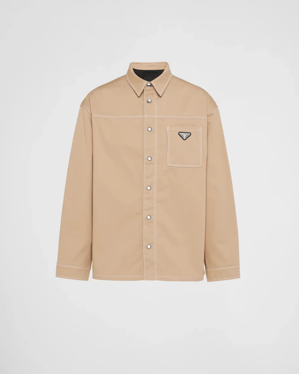 Hombre Prada CAMISAS^Camisa De Algodón Elástico