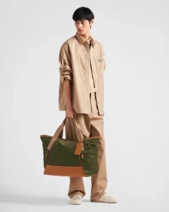 Hombre Prada CAMISAS^Camisa De Algodón Elástico