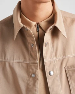 Hombre Prada CAMISAS^Camisa De Algodón Elástico