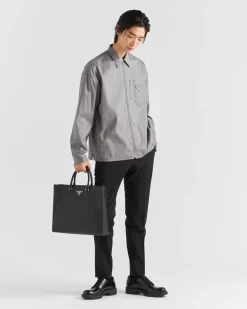 Hombre Prada CAMISAS^Camisa De Algodón Elástico