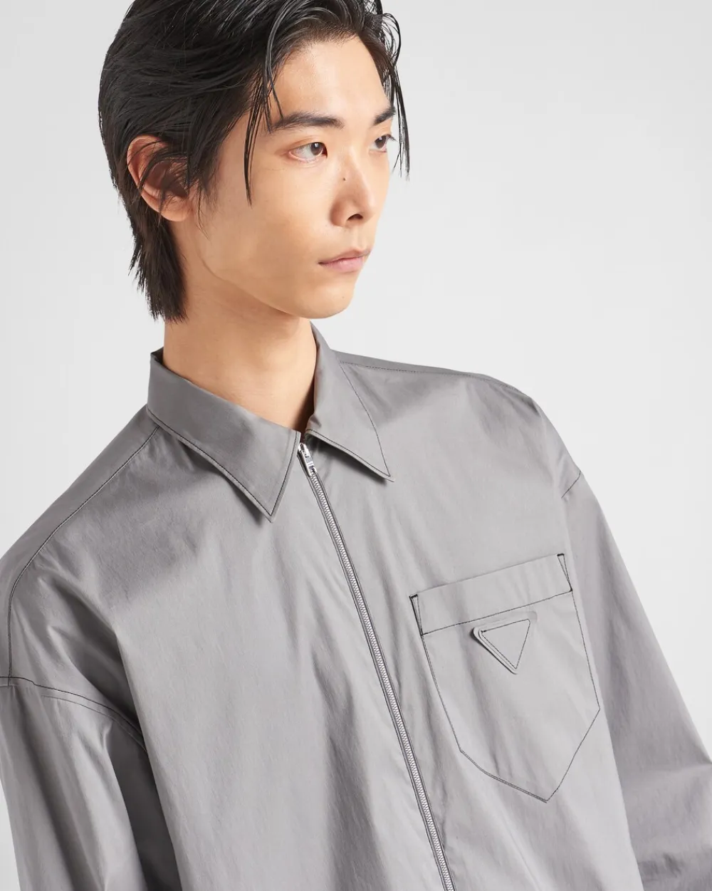 Hombre Prada CAMISAS^Camisa De Algodón Elástico