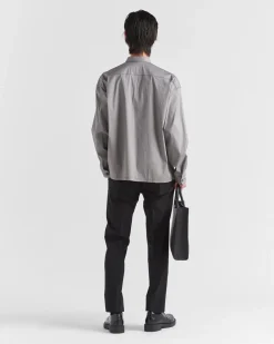 Hombre Prada CAMISAS^Camisa De Algodón Elástico
