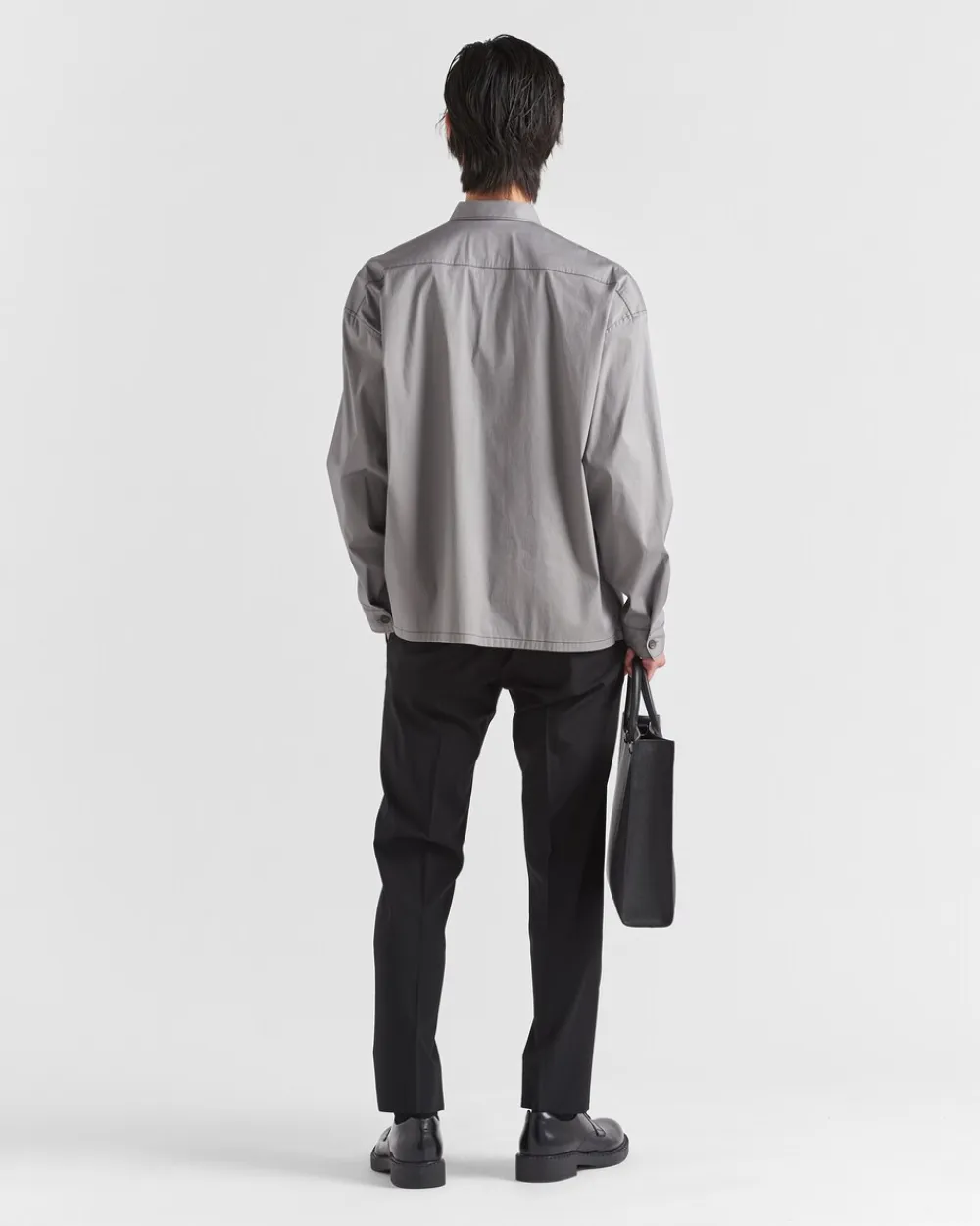 Hombre Prada CAMISAS^Camisa De Algodón Elástico