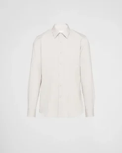 Hombre Prada CAMISAS^Camisa De Algodón Elástico