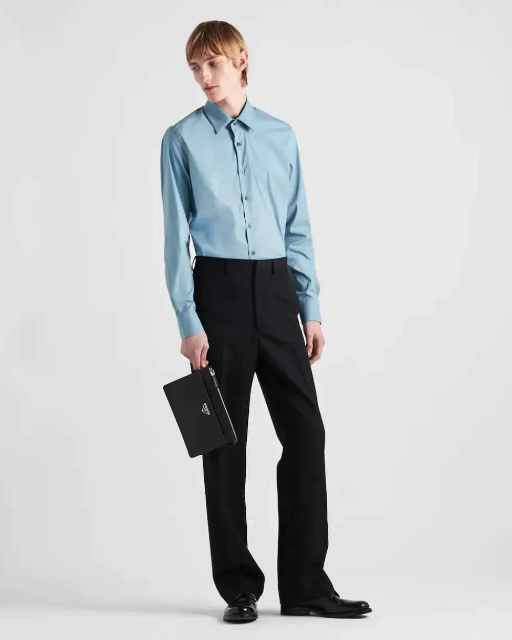 Hombre Prada CAMISAS^Camisa De Algodón Elástico