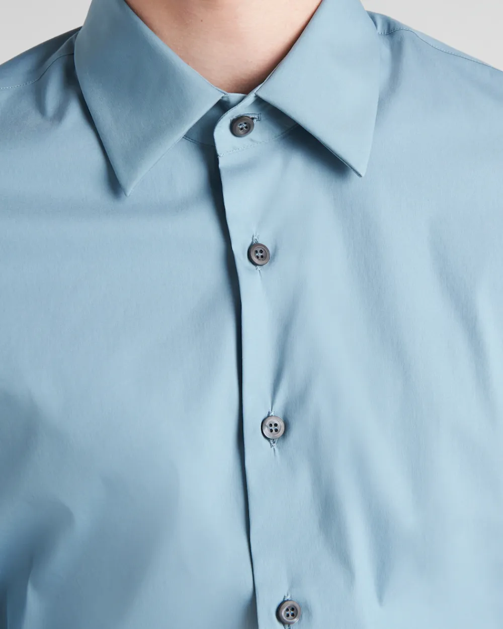 Hombre Prada CAMISAS^Camisa De Algodón Elástico