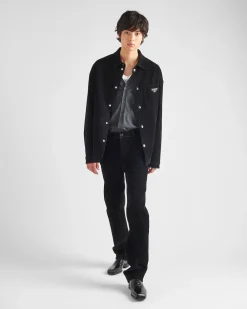 Hombre Prada CAMISAS^Camisa De Algodón Elástico