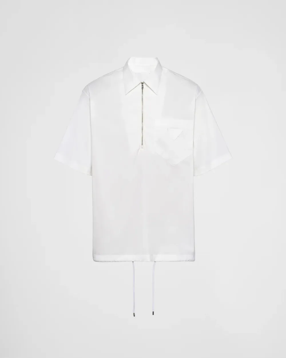 Hombre Prada CAMISAS^Camisa De Algodón Elástico De Manga Corta