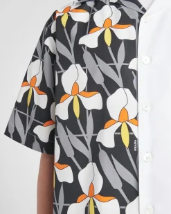 Hombre Prada CAMISAS^Camisa De Algodón Grueso Double Match