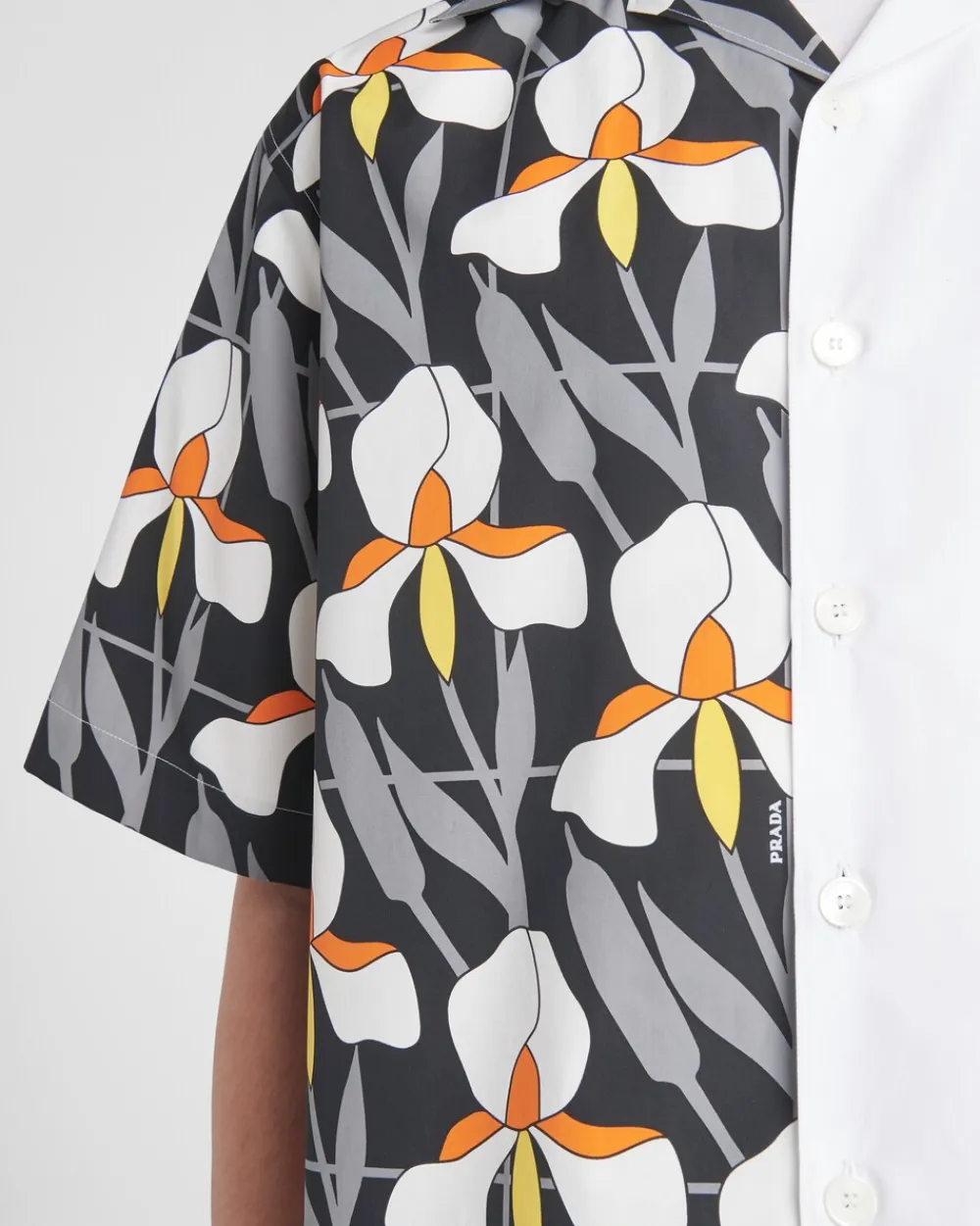 Hombre Prada CAMISAS^Camisa De Algodón Grueso Double Match