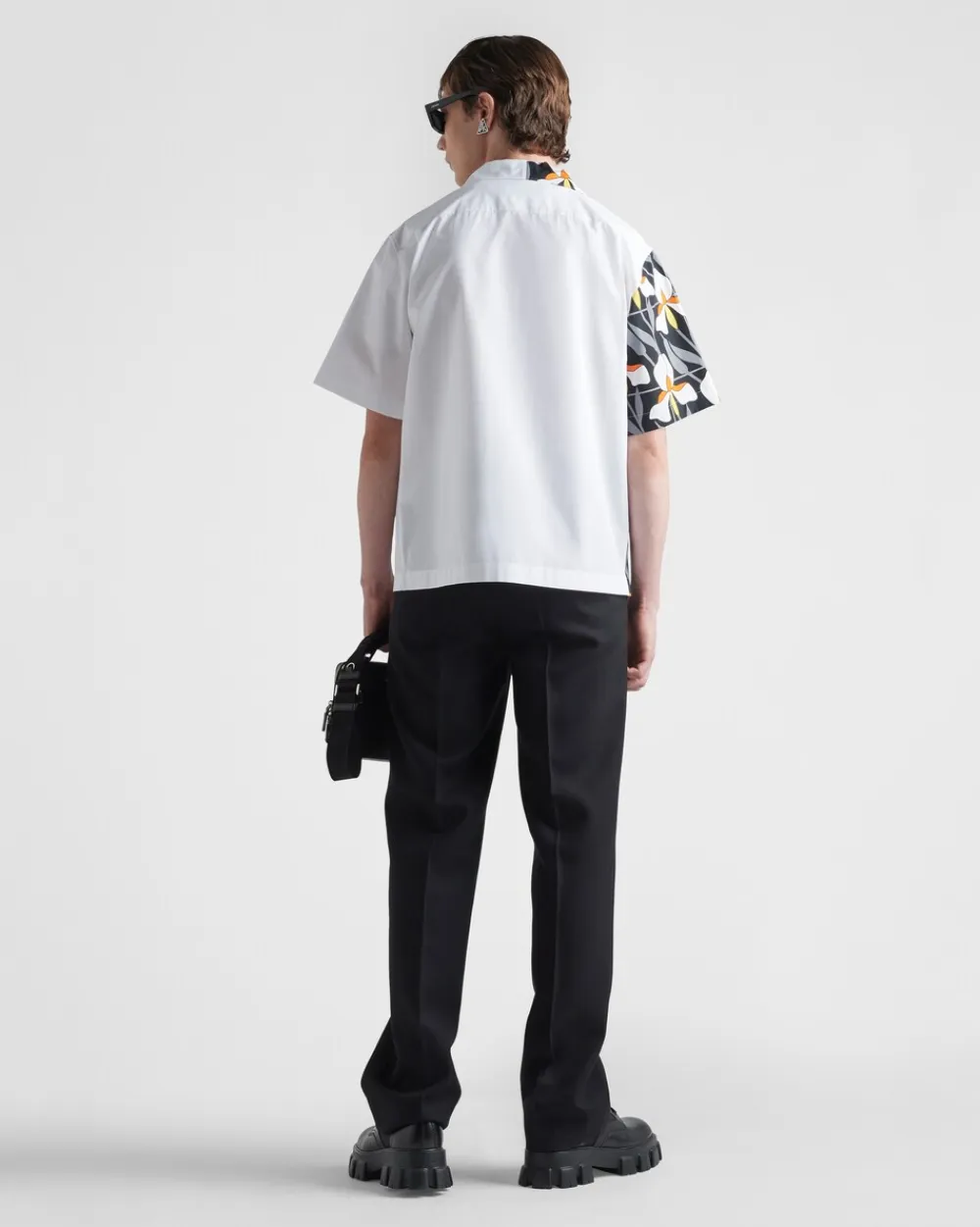 Hombre Prada CAMISAS^Camisa De Algodón Grueso Double Match