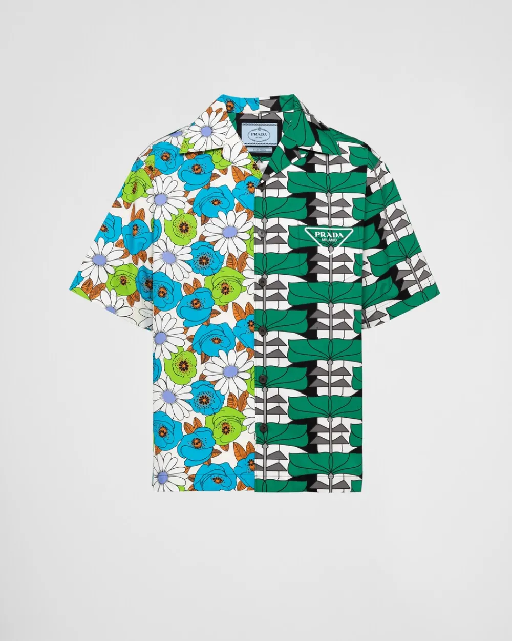 Hombre Prada CAMISAS^Camisa De Algodón Grueso Double Match