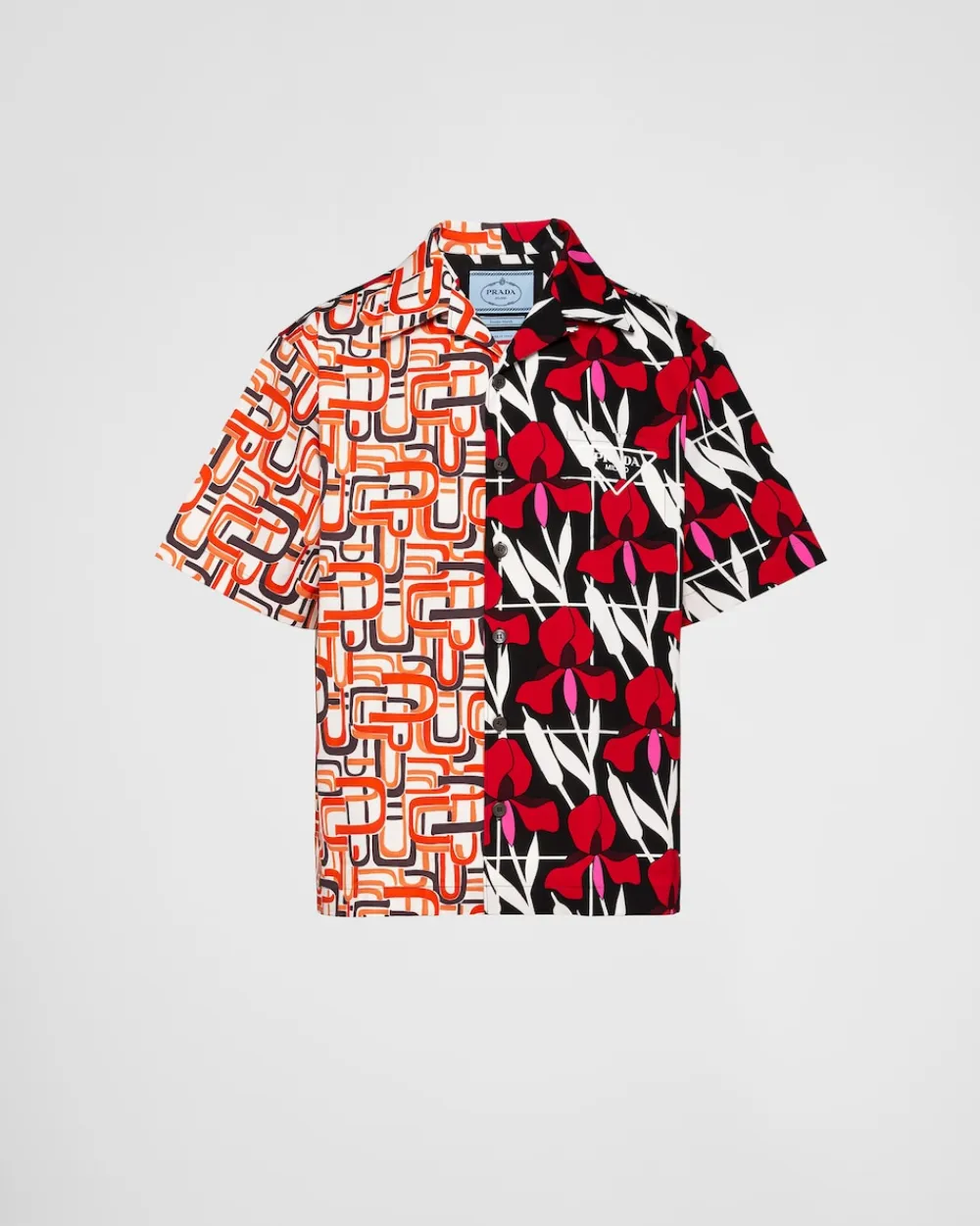 Hombre Prada CAMISAS^Camisa De Algodón Grueso Double Match