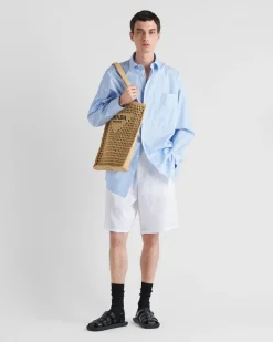 Hombre Prada CAMISAS^Camisa De Algodón Holgada