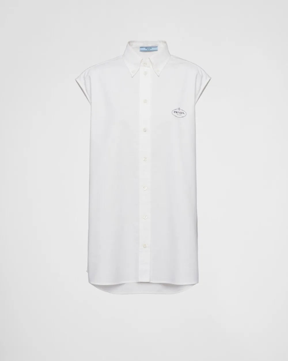 Mujer Prada CAMISAS Y TOPS^Camisa De Algodón Oxford Bordada