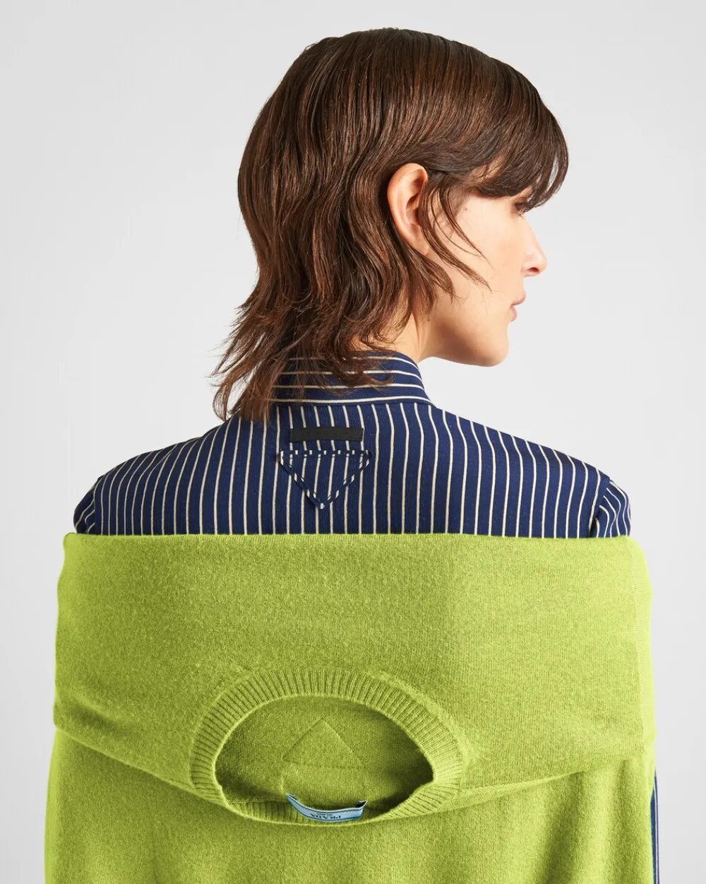 Mujer Prada CAMISAS Y TOPS^Camisa De Crepé A Rayas