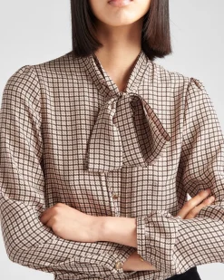 Mujer Prada CAMISAS Y TOPS^Camisa De Jacquard De Crepé De China