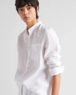 Hombre Prada CAMISAS^Camisa De Lino