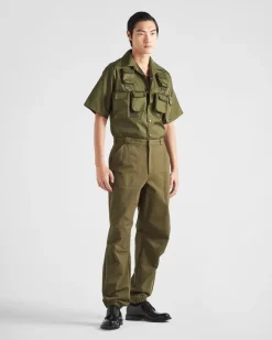 Hombre Prada COLECCIÓN MASCULINA|CAMISAS^Camisa De Manga Corta De Re-nylon