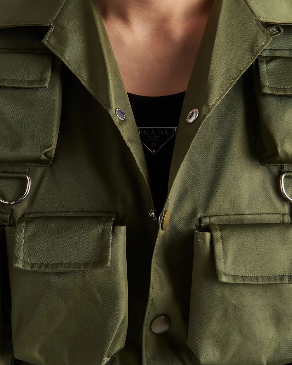 Hombre Prada COLECCIÓN MASCULINA|CAMISAS^Camisa De Manga Corta De Re-nylon