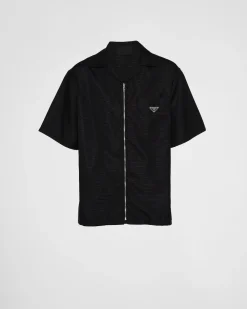 Hombre Prada COLECCIÓN MASCULINA|CAMISAS^Camisa De Manga Corta De Re-nylon