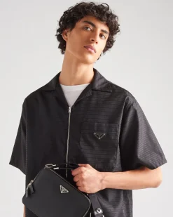 Hombre Prada COLECCIÓN MASCULINA|CAMISAS^Camisa De Manga Corta De Re-nylon