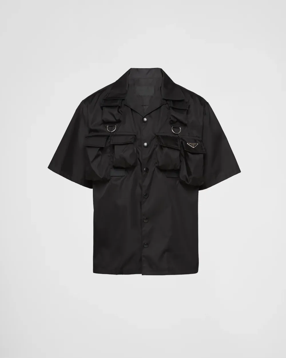 Hombre Prada COLECCIÓN MASCULINA|CAMISAS^Camisa De Manga Corta De Re-nylon
