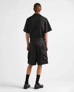 Hombre Prada COLECCIÓN MASCULINA|CAMISAS^Camisa De Manga Corta De Re-nylon