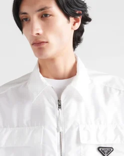 Hombre Prada CAMISAS^Camisa De Manga Corta En Ligero Re-nylon
