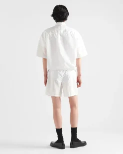 Hombre Prada CAMISAS^Camisa De Manga Corta En Ligero Re-nylon