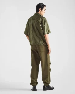 Hombre Prada CAMISAS^Camisa De Manga Corta En Ligero Re-nylon