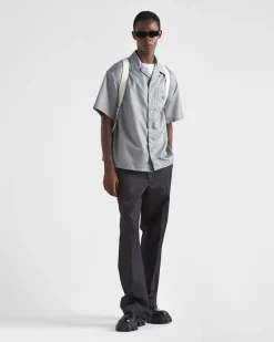 Hombre Prada CAMISAS^Camisa De Manga Corta En Re-nylon