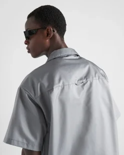 Hombre Prada CAMISAS^Camisa De Manga Corta En Re-nylon