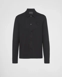 Hombre Prada CAMISAS^Camisa De Mezcla De Lana
