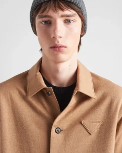 Hombre Prada CAMISAS^Camisa De Mezcla De Lana
