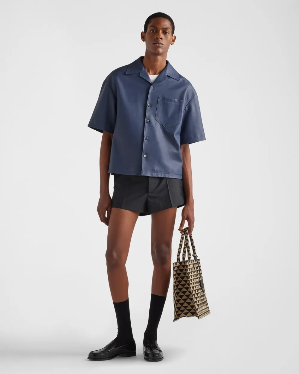Hombre Prada ROPA DE PIEL^Camisa De Napa