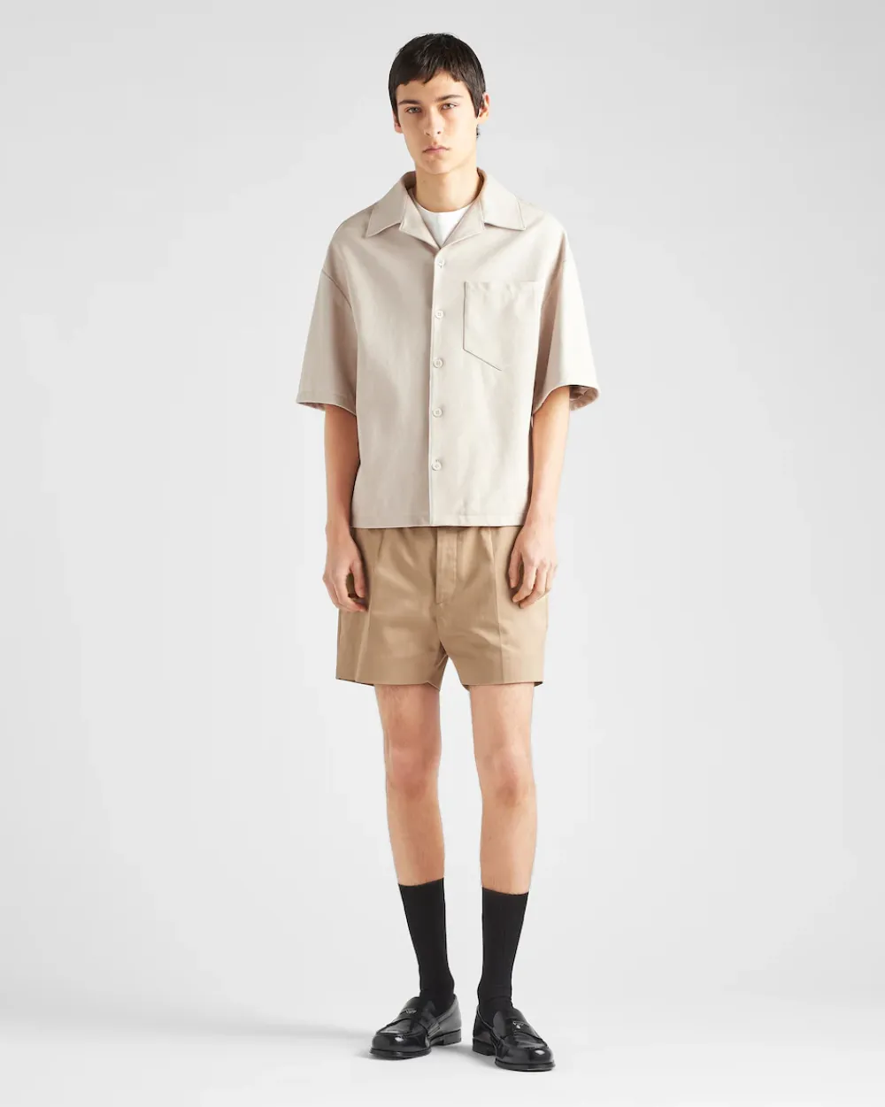 Hombre Prada ROPA DE PIEL^Camisa De Napa