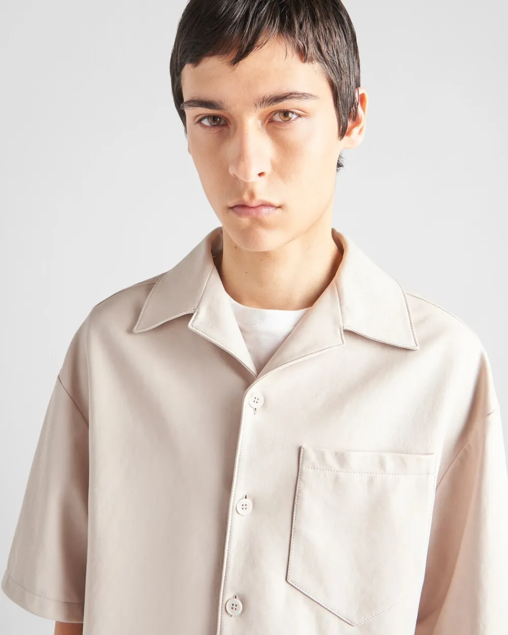 Hombre Prada ROPA DE PIEL^Camisa De Napa