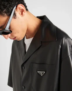 Hombre Prada ROPA DE PIEL^Camisa De Napa