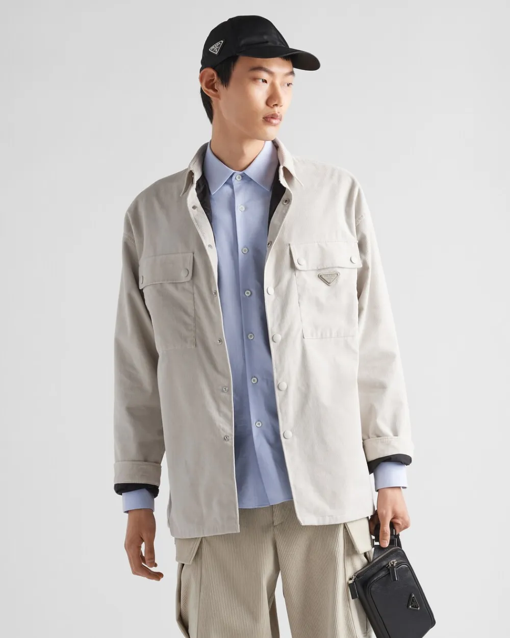 Hombre Prada CAMISAS^Camisa De Pana Fina