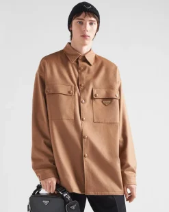 Hombre Prada CAMISAS^Camisa De Pelo De Camello