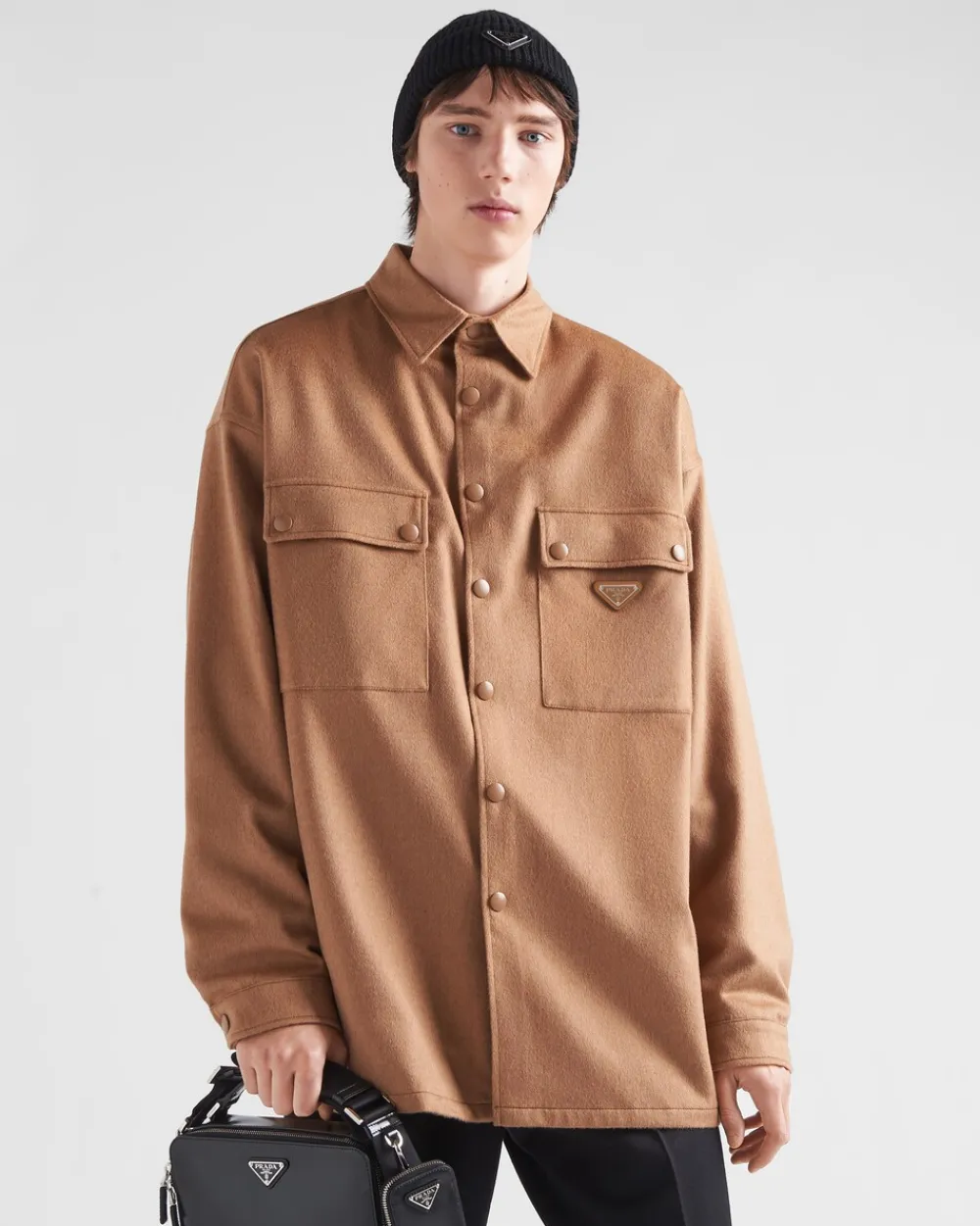 Hombre Prada CAMISAS^Camisa De Pelo De Camello