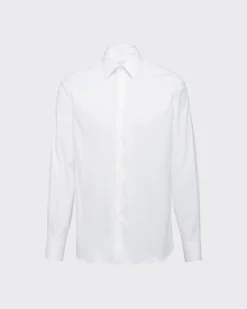 Hombre Prada CAMISAS^Camisa De Popelina Elástica