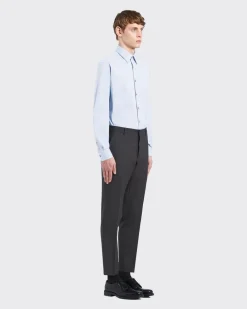 Hombre Prada CAMISAS^Camisa De Popelina Elástica